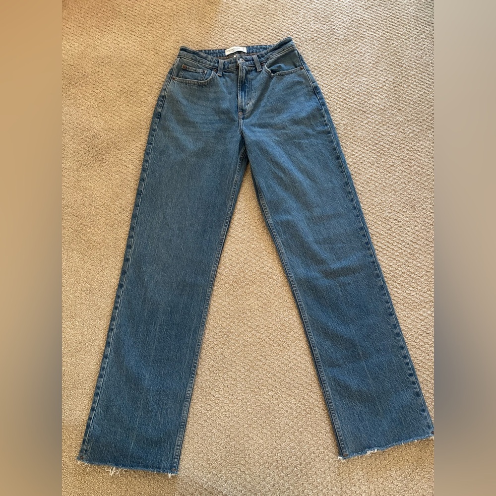Abercrombie & Fitch Women's Vintage Straight High Rise Jeans